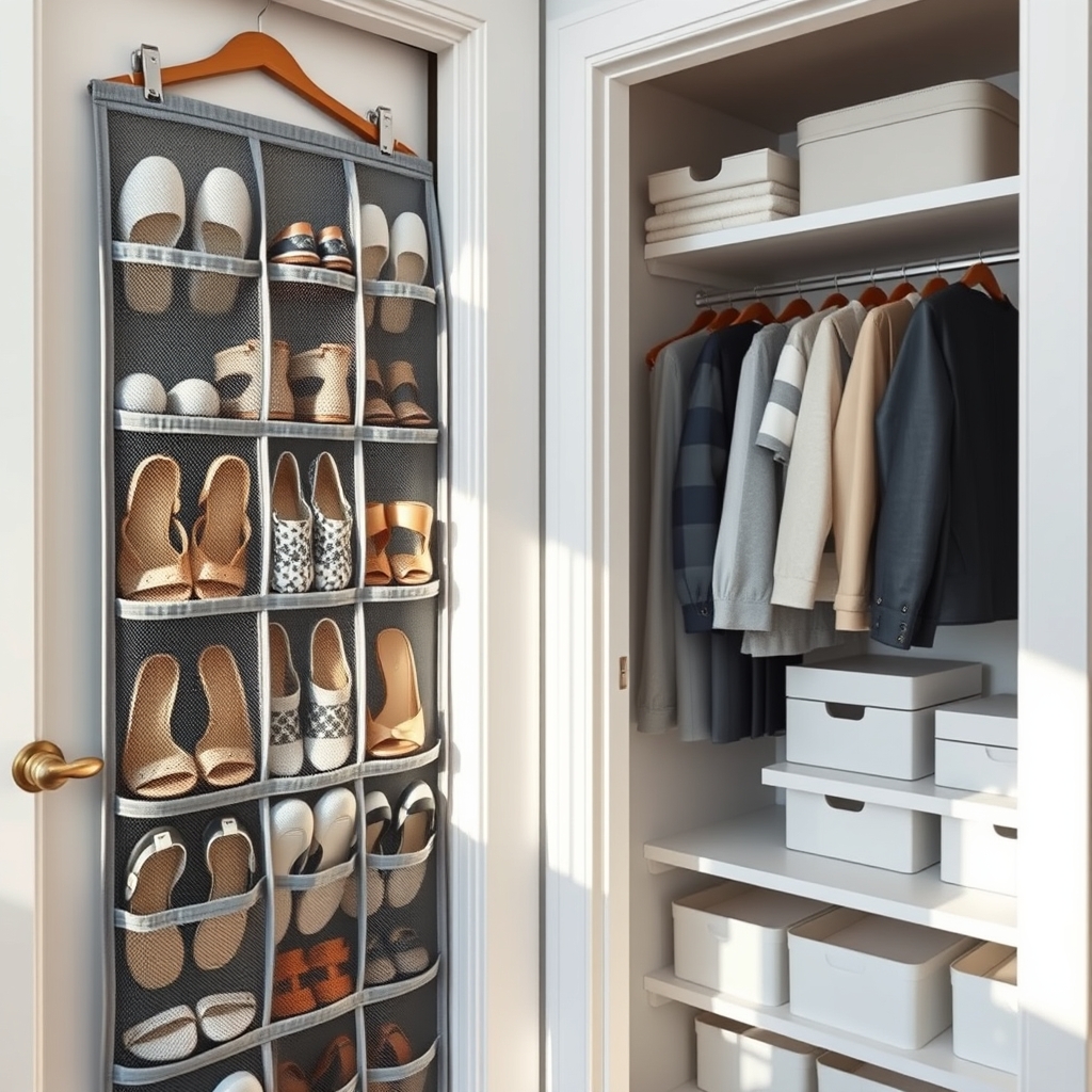 shoe organizer in action