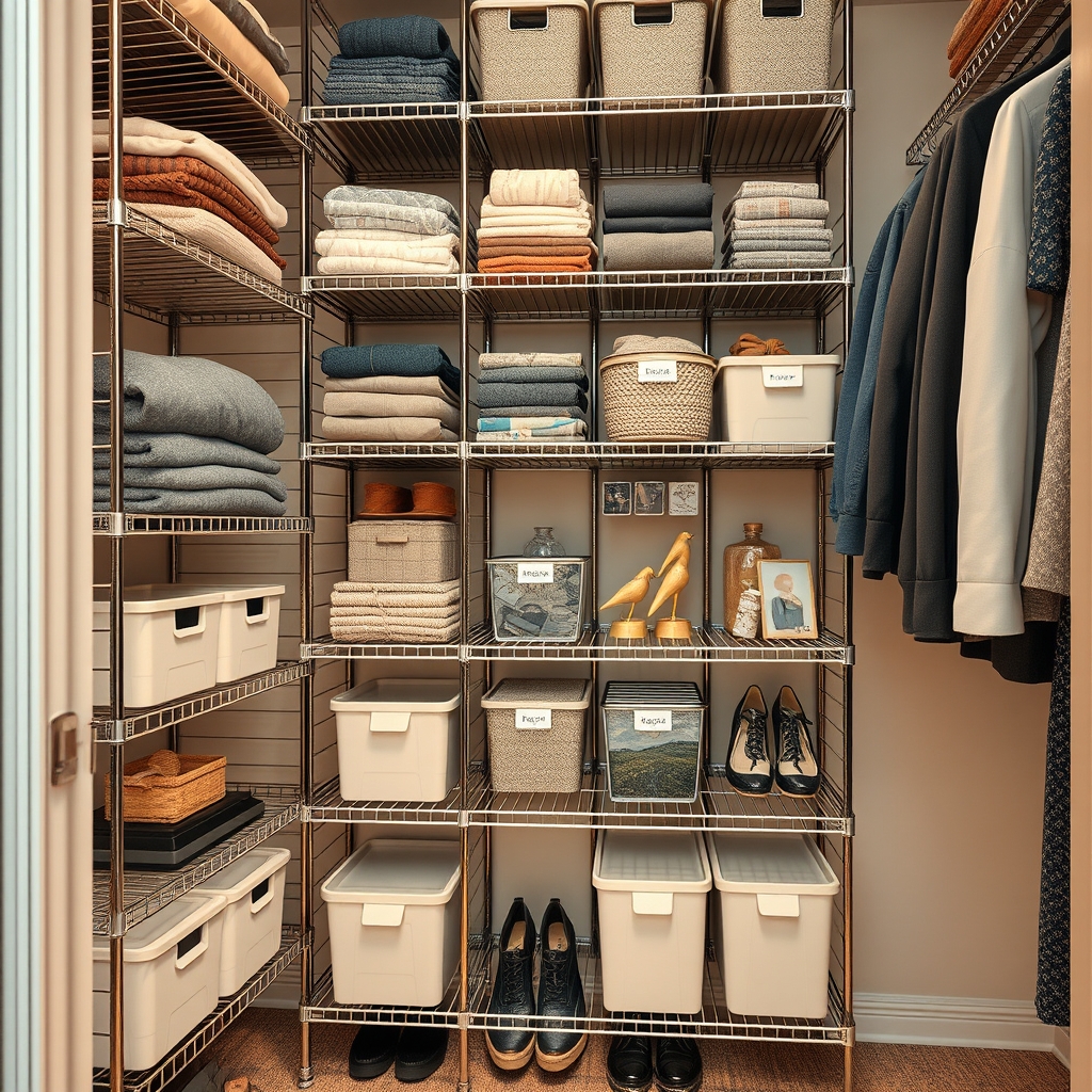 wire shelving in action