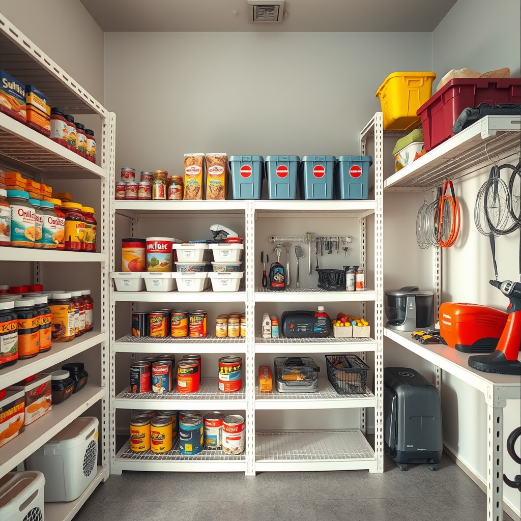 plastic shelves in action